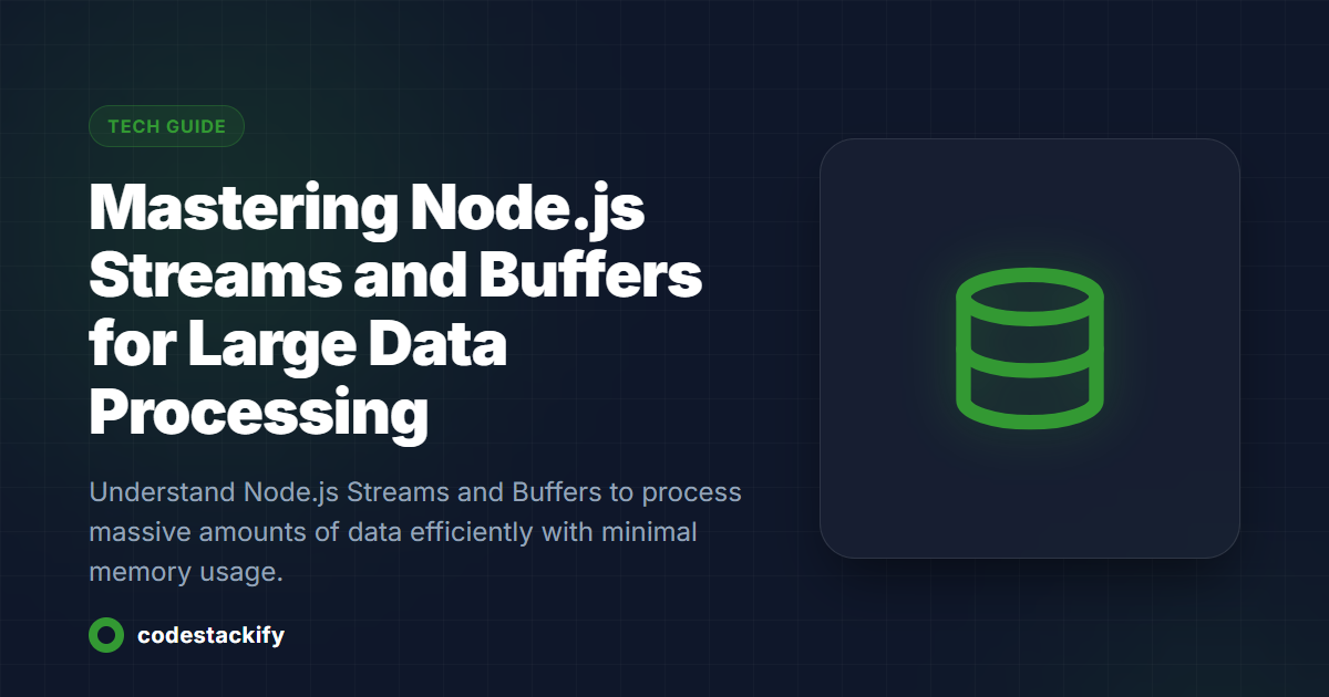 Mastering Node.js Streams and Buffers for Large Data Processing