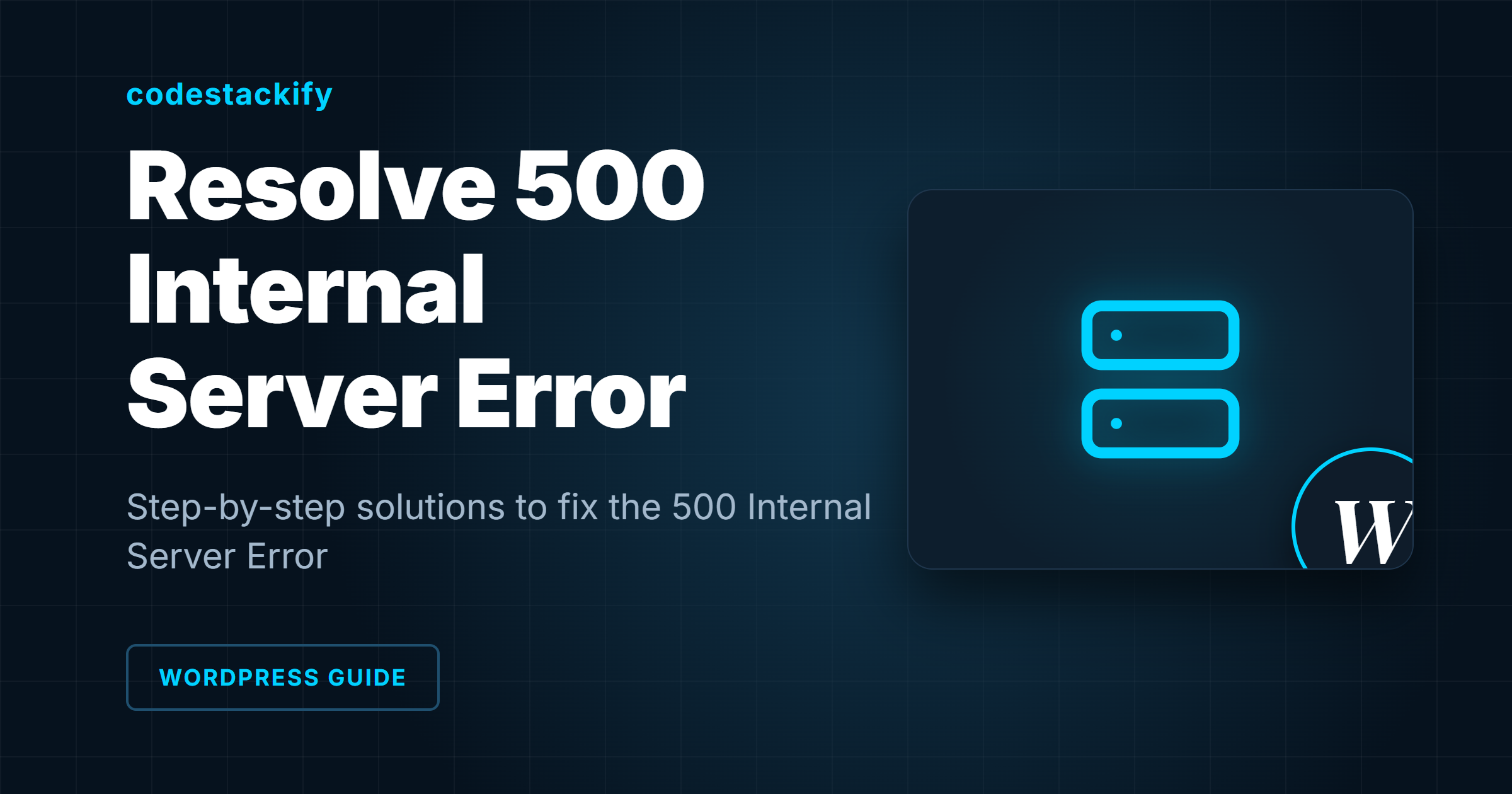 Resolving the 500 Internal Server Error in WordPress